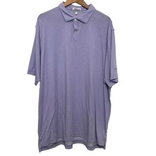 Peter Millar Polo Shirt Mens XXL Purple Micro Dot Performance Golf Preppy