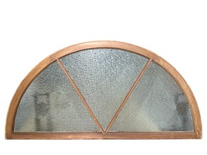Restored Antique Arched Florentine Glass Transom Window GA20696