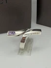 Gucci Sterling Silver Amethyst Twist Vintage Ring Size K - Genuine - Repolished