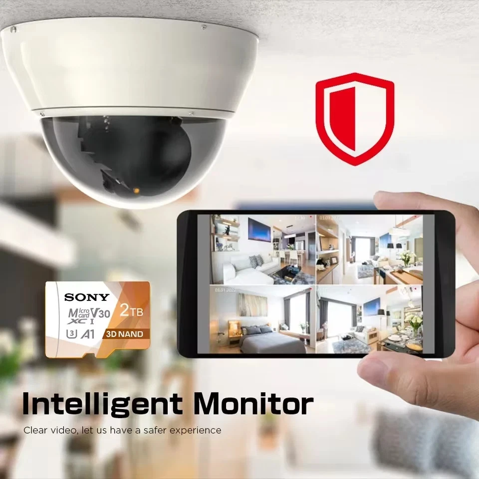 Micro SD TF 2TB 1TB 512GB 256GB 128GB Memory Card Class 10 High Speed Flash SD - Image 2 of 4