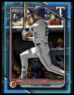 2024 1st Bowman Draft #BD-66 Casey Cook Sky Blue #/499 SN