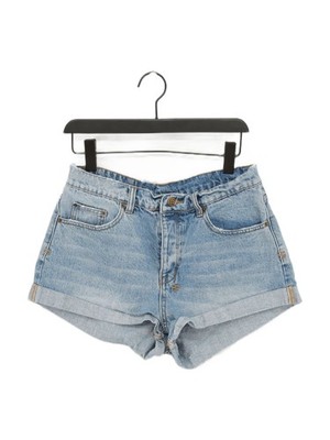 Ksubi Damen Shorts W 28 in blau 100% Baumwolle Mom