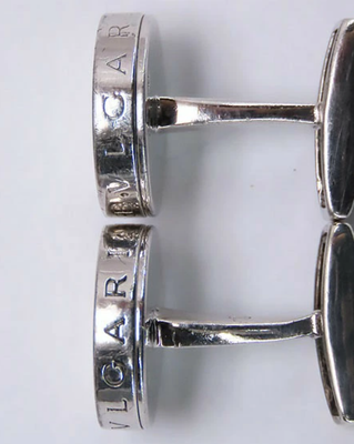 BVLGARI スターリングシルバー　AG925 オニキス ラグジュアリーカフス BVLGARI スターリングシルバー AG925 オニキス ラグジュアリー