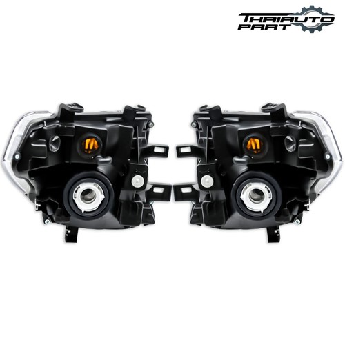 Par de luces de cabeza izquierda derecha LR lámpara negra para camioneta Nissan Navara D40 2005-2009 - Imagen 6 de 9