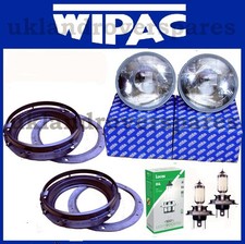 LAND ROVER DEFENDER HEADLAMP UPGRADE KIT  BOWLS & +100% BULBS WIPAC LUCAS