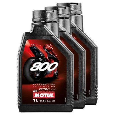 Motoröl Motul 2T synthetisch 800 FL Road Racing 3 X 1 Liter Motoroel Oel API TC