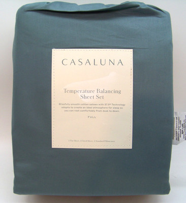 New Casaluna Temperature Balancing Sheet Set Full Size, Green 300 TC