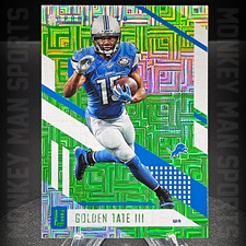 2017 Unparalleled - Golden Tate III - #128 GREEN MOJO HOLO LIONS MINT