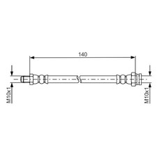 2x Bremsschlauch hinten für Opel Adam M13 Corsa D S07 E X15 | 392796