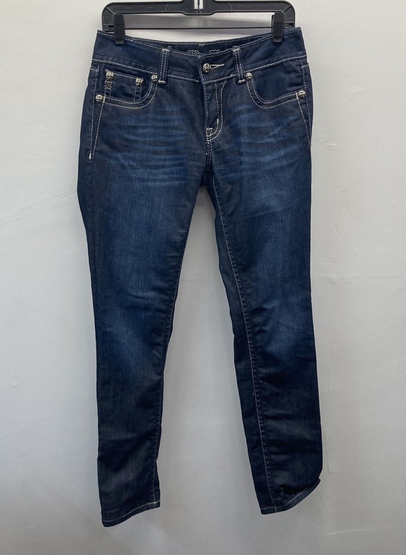 Miss Me Women's JP4656S Dark Wash Embellished Rhinestone Studded Jeans 29x33