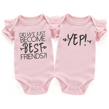 We Just Become Best Friends Newborn Twins Outfits Boy And Girl Baby Items Out...