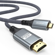 4K Micro HDMI to HDMI Braided Cable 6FT High Speed HDMI Adapter Converter