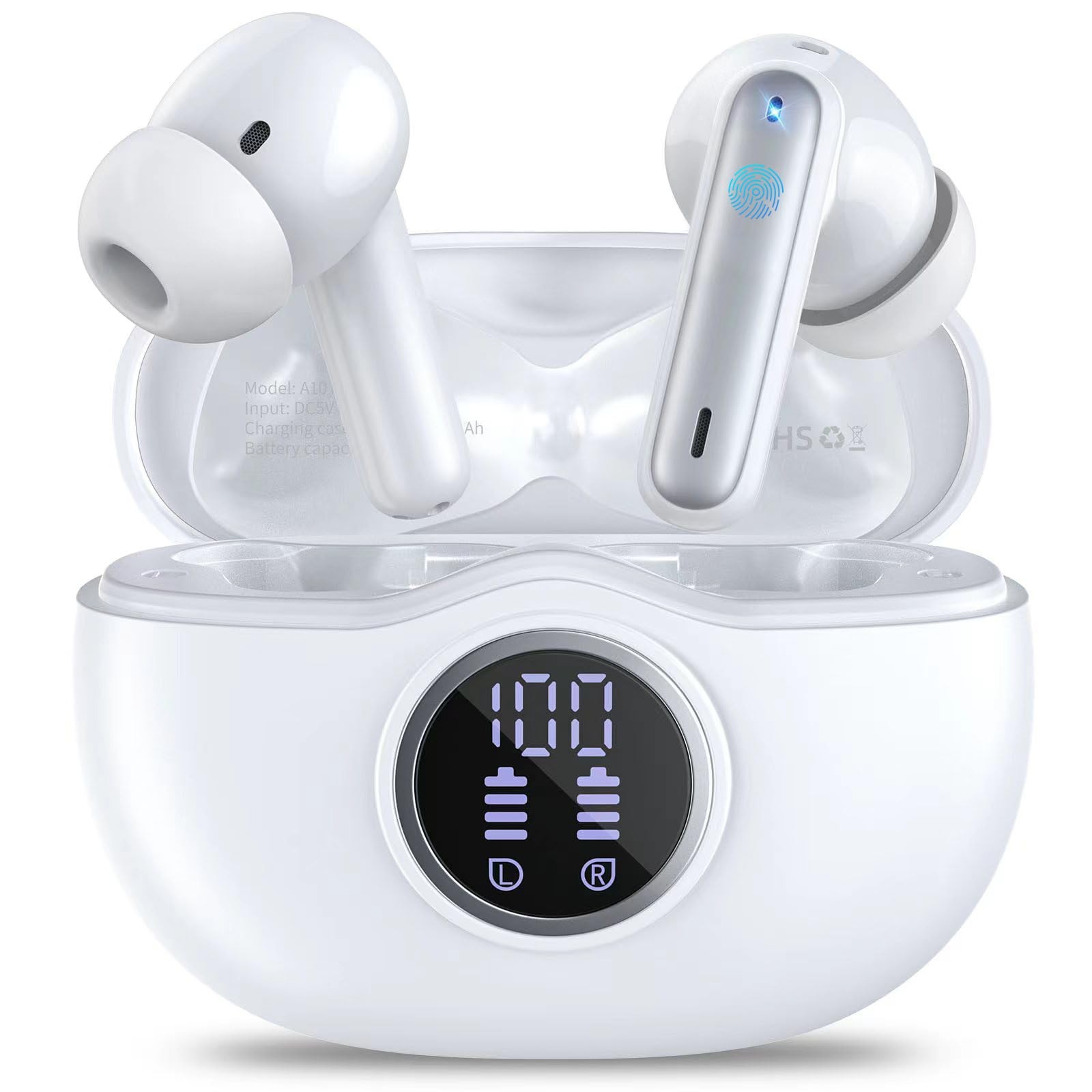 2025 Wireless Earbuds with Bluetooth 5.3 50H Playtime Deep Bass Stereo Sound