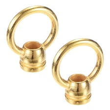 2-Pack M10 Eye Nut, 15kg Max Load 36x43mm Lifting Eye Nut [Bright Gold]