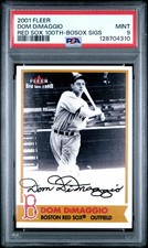 2001 Fleer Red Sox 100th Dom DiMaggio BoSox Sigs Auto PSA 9 MINT Pop 4