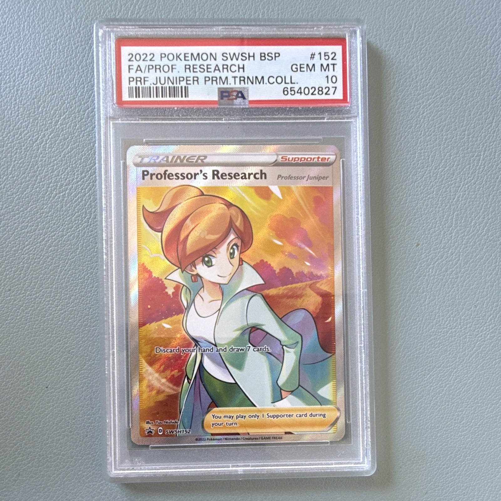 Professor's Research (Professor Juniper) SWSH152 Holo Full Art Promo PSA 10