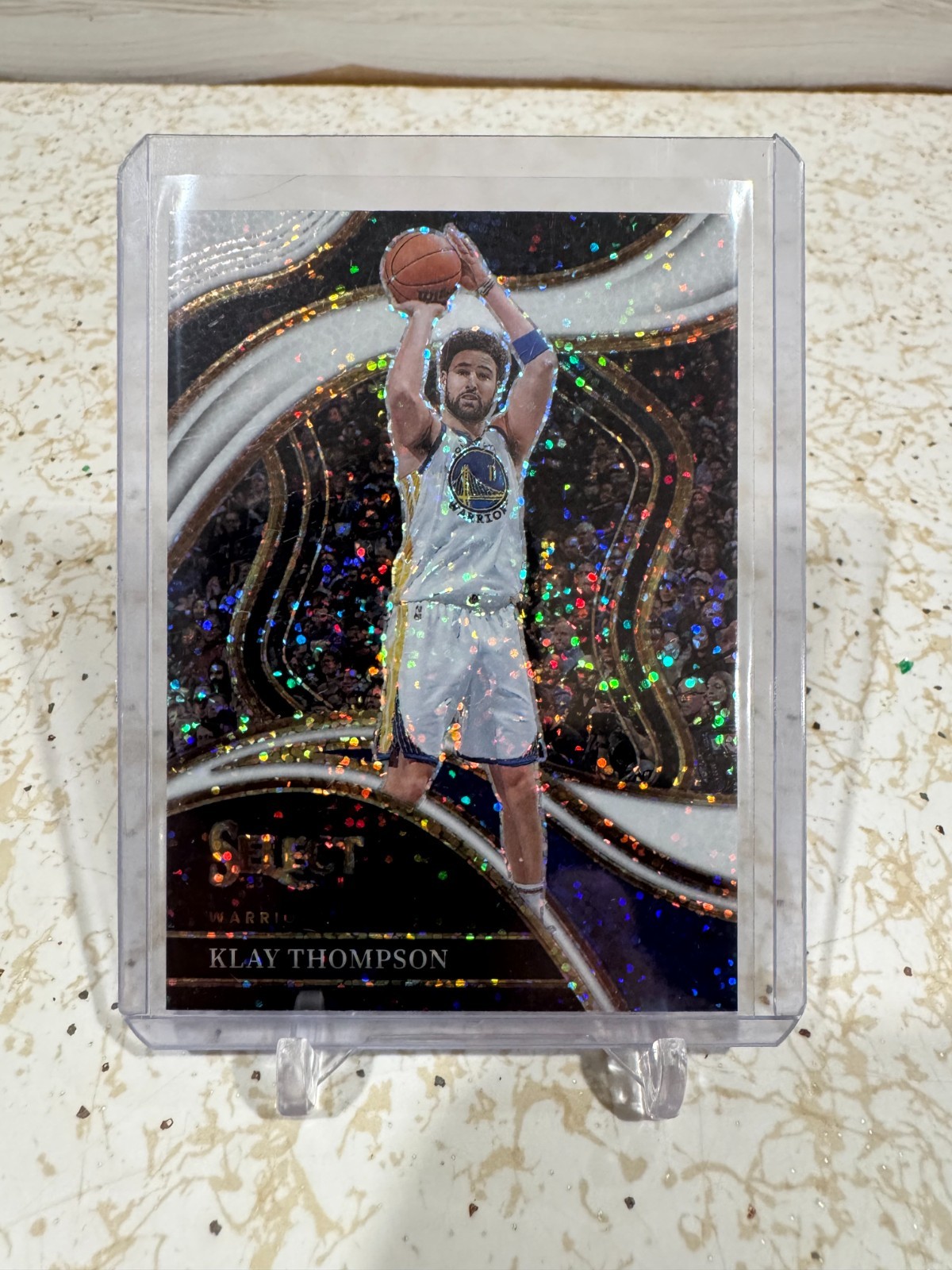 2023-24 Panini Select Klay Thompson WHITE SPARKLE COURTSIDE