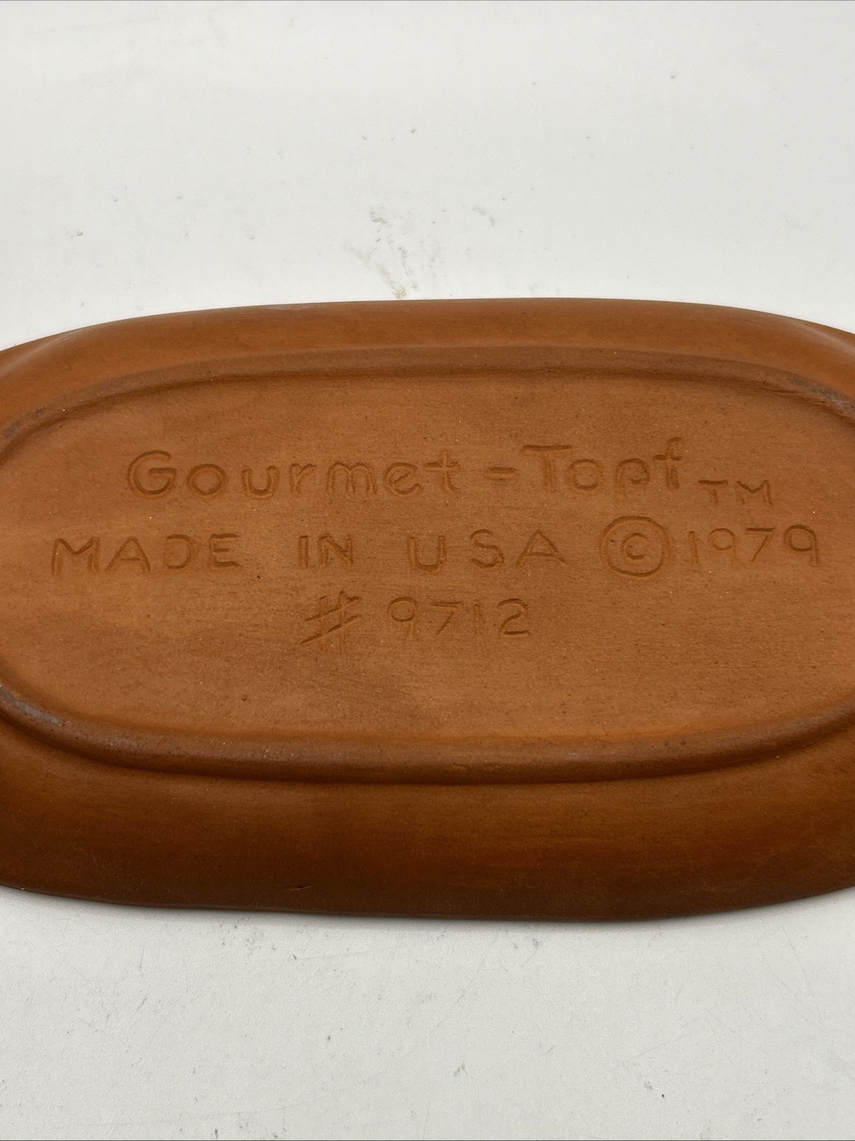 Vintage Gourmet Topf Terra Cotta Butter Dish USA