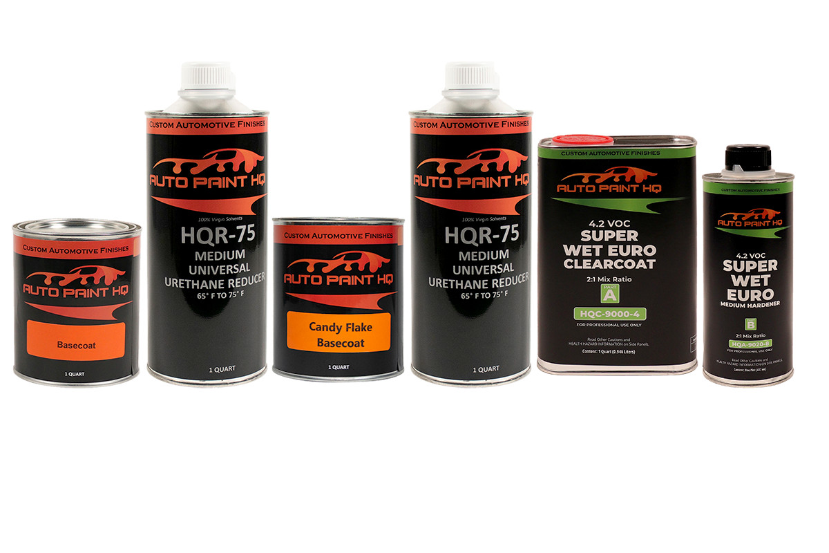 Candy Flake Green Basecoat Quart Complete Kit (Over Black Base)