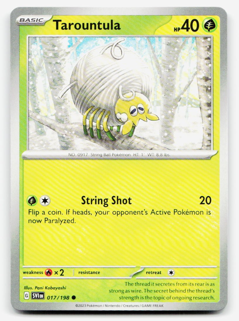 Tarountula Common - SVI 017/198 EN NM Pokemon