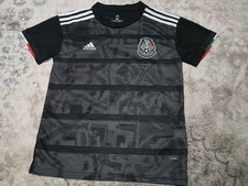 Adidas Mexico National Soccer Team Kids Youth Medium Jersey Black Color