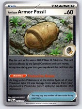 POKEMON ANTIQUE ARMOR FOSSIL PITCH BLACK 072/084 REVERSE HOLO NM A19849 FREE S&H