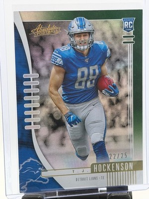 2019 Panini Absolute #137 T.J. Hockenson Spectrum Green #/25