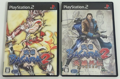 Sengoku Basara 2 & 2 Heroes PS2 PlayStation 2 Japan Import US Seller Set of 2