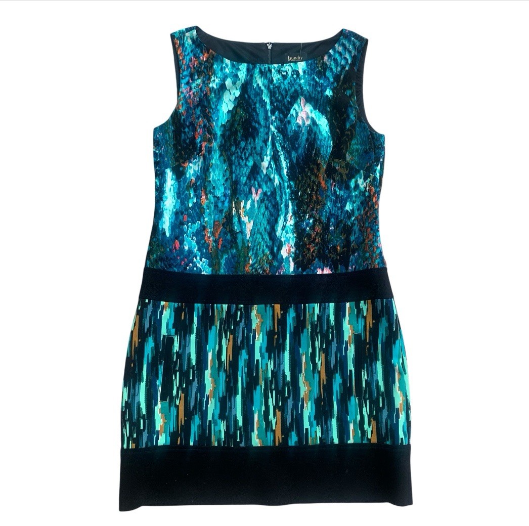 Laundry Shelli Segal Python Tile Stripe Sheath Sl… - image 6