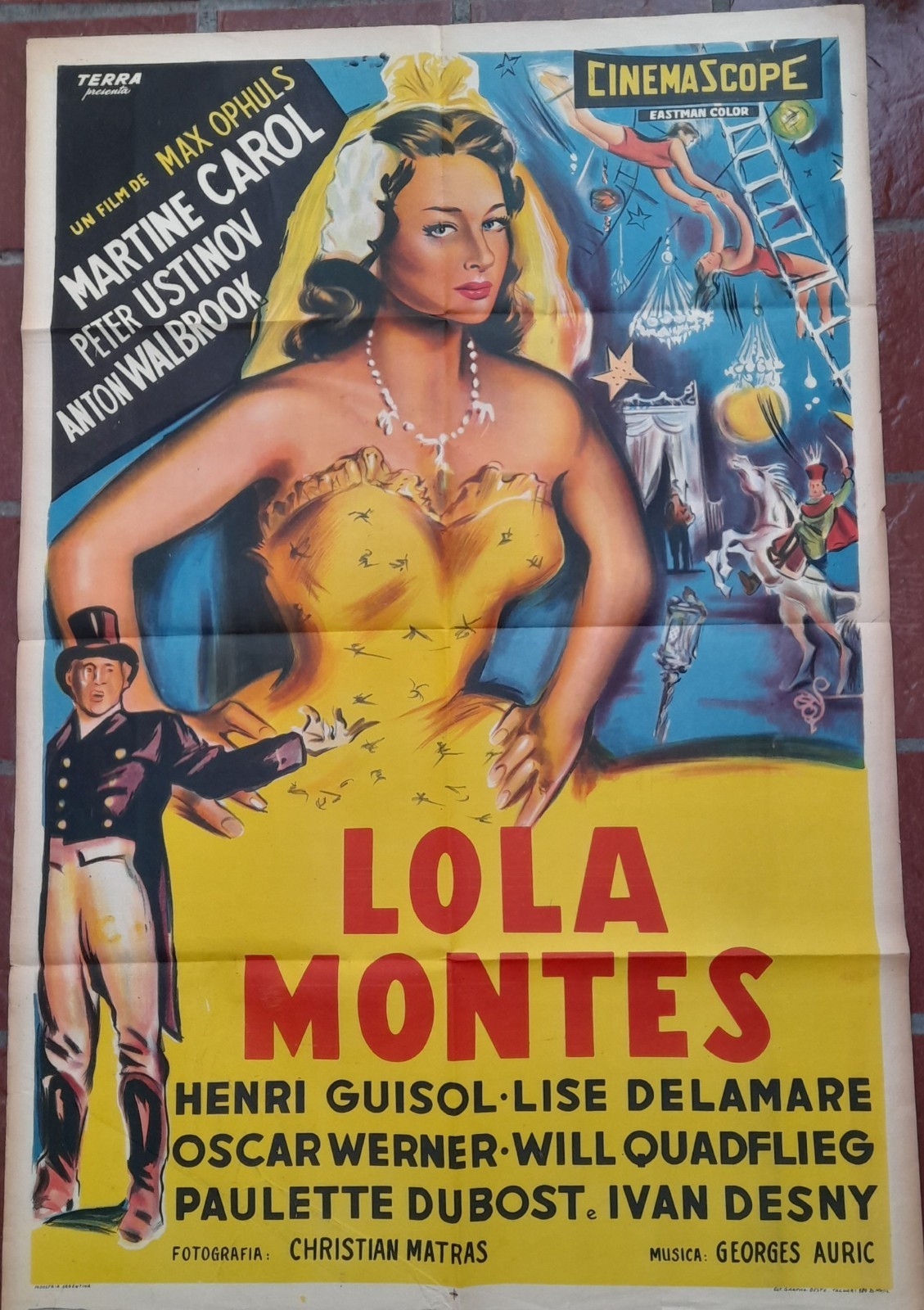 Afiche de cine original - LOLA MONTES - 1955