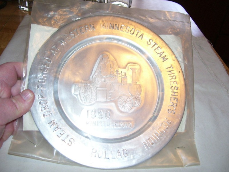 1990 Rollag Minnesota WMSTR Threshing Bee Reunion Miniatureland Souvenir Plate