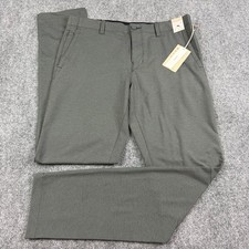 Tommy Bahama On Par Flat Front Pant Mens 33x34 Gray Stretch Golf Chino Nwt
