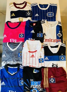 HSV Hamburger SV Adidas Trikot Sammlung 9 Trikots Gr: M XXL.
