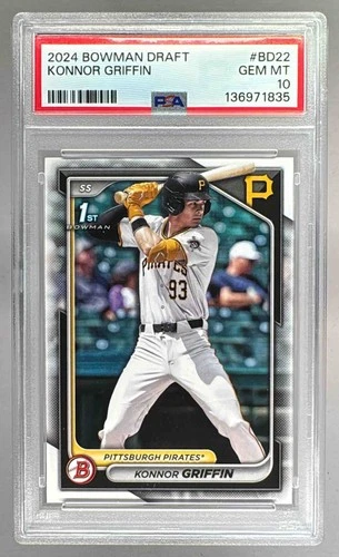 136971835 Konnor Griffin 2024 Bowman Draft #BD-22 1st RC PSA 10