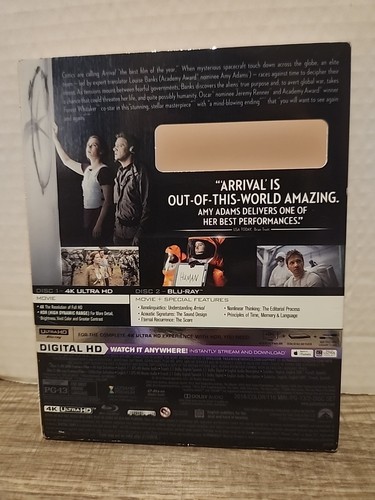 ARRIVAL 4K Ultra UHD + Blu-ray Disc + Digital in *OOP* Slipcover Like New RARE - Foto 4 di 11