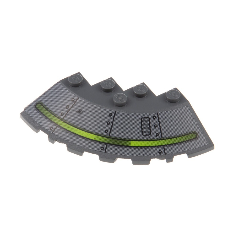 1x Lego Brick Round Wing 33° 6x6x1 New Dark Gray Spaceship 95188pb07