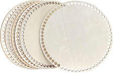 9-Inch Round Wooden Basket Bases - 6-Pack for Crochet and Craft Projects