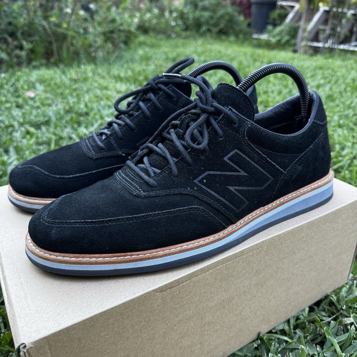 New Balance MD1100BK - Black Suede Leather Sneaker (M 9 / W 10.5