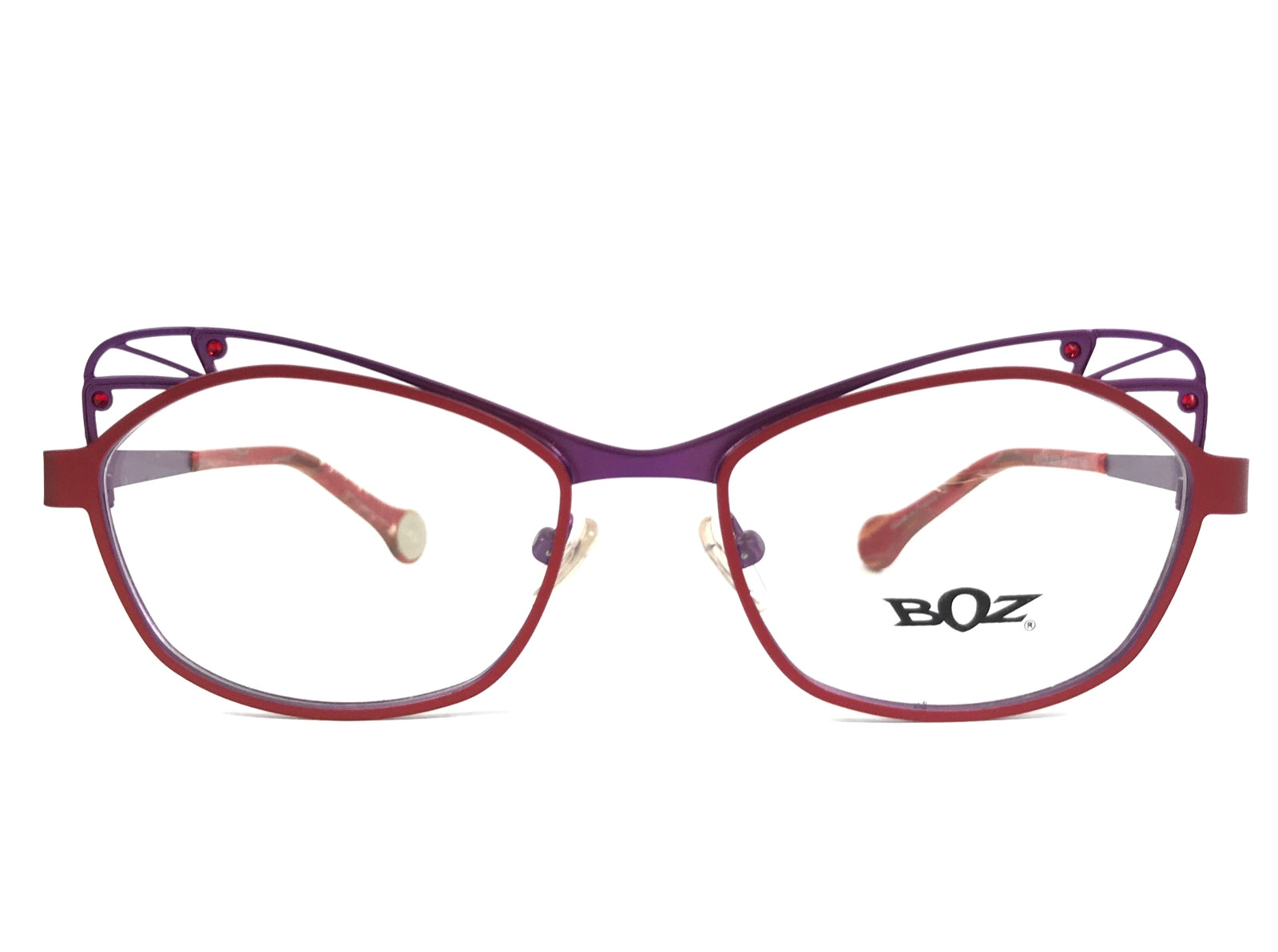 BOZ Eyeglasses Frames ASTER 3070 Matte Red Purple Cat Eye Full Rim 54-17-140