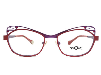 BOZ Eyeglasses Frames ASTER 3070 Matte Red Purple Cat Eye Full Rim 54-17-140