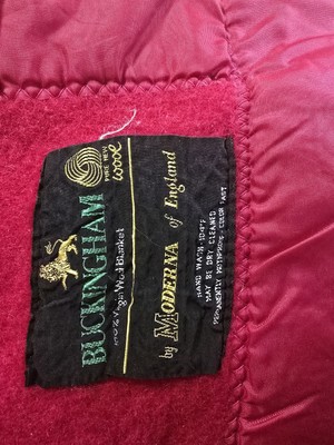 Vintage Buckingham By Moderna Of England Wool Blanket