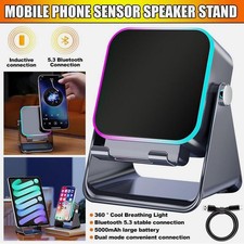 MINI Bluetooth Speaker With Phone Stand Wireless Induction Speaker 5-in-1 NEW