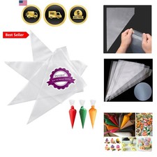 Thickened 100pcs/set Disposable Pastry Bag Icing Piping Bag Cake Cupcake Deco...