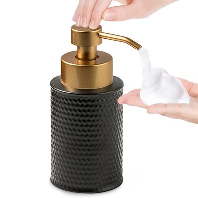 Schaumseifenspender mit raffinierter und Vintage Prägung, Keramik Handseife