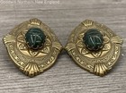 Sadie Green's Earrings Lot Of 2 Pairs w. Faux Stones Gold Silver Tone 1.75" 1.5" — photo 2
