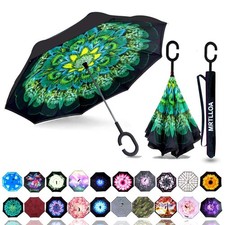 40/49/56 Inch Oversize Windproof Inverted Reverse Upside Down Umbrella, Golf ...