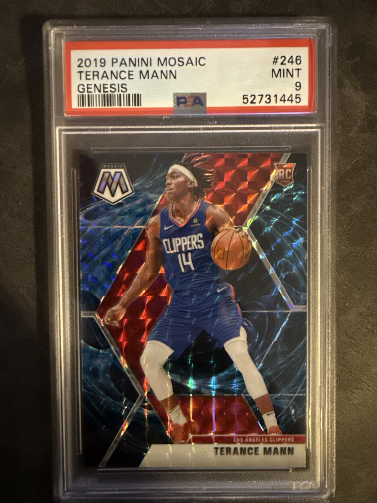2019-20 Panini Mosaic - Rookies Terance Mann #246 Genesis Prizm (RC)