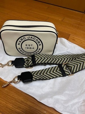MARC JACOBS EST 1984 White Box Crossbody Bag Gold Hardware Detachable Strap Auth