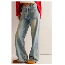 Free People We the Free Palmer Cuffed Baggy Jeans Size 27