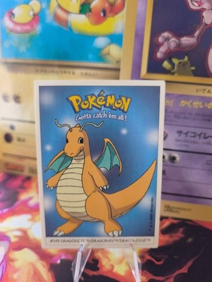 Pokemon Karte Card Dragoran Dragonite Dunkin Boomer Sticker 1999 NM-